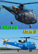 FSX/FS9  Aerospatialle SA-319B Alouette III Hellenic Navy package